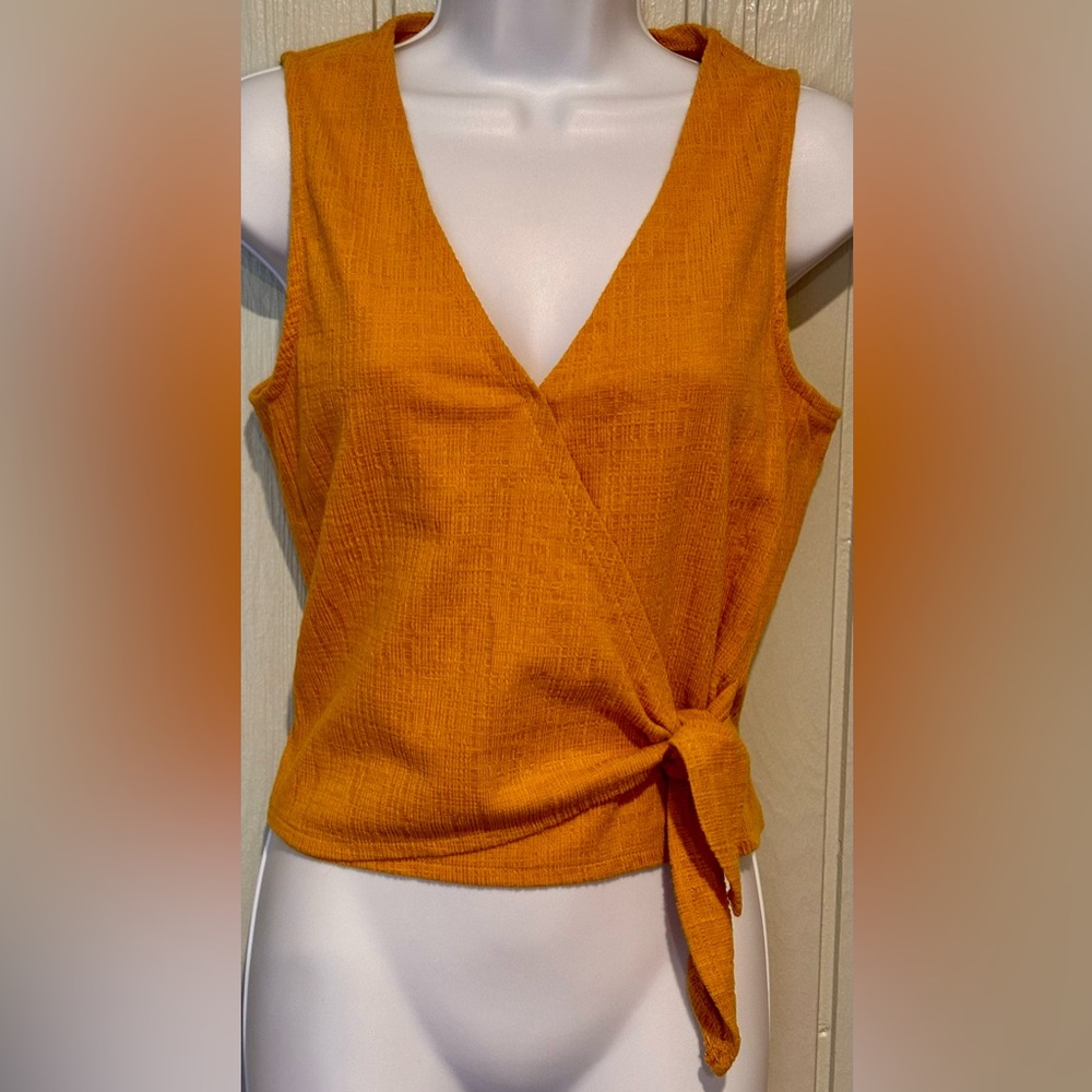 Madewell Mustard Wrap Tank Top